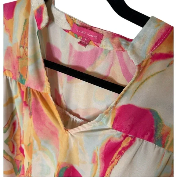 Flying Tomato Multicolor Abstract Blouse - Picture 3 of 4
